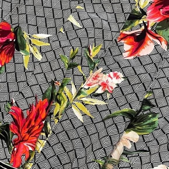 White House Black Market Womens Floral Flared A-Line Skirt Multicolor Size 8 - Picture 2 of 6